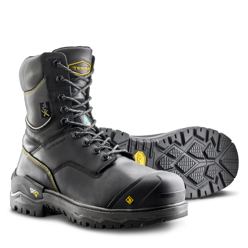 Men's Terra Gantry 8" Waterproof Nano Composite Toe Safety Work Boot with Internal Met Guard image number 1
