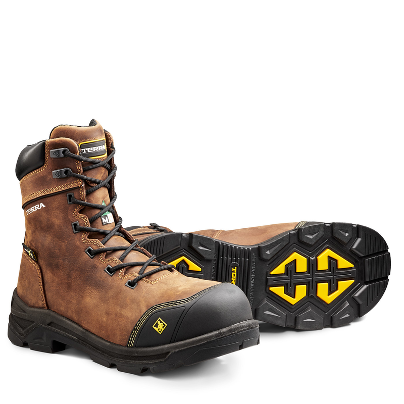Men's Terra VRTX 8000 8" Nano Composite Toe Safety Work Boot with Internal Met Guard image number 1