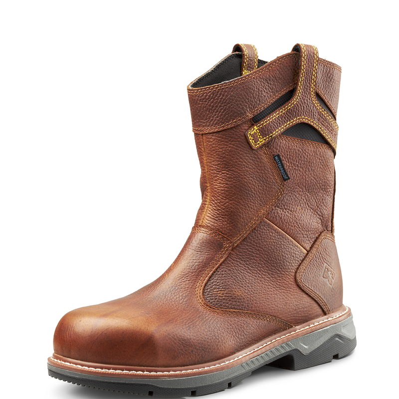 Men's Work Boots - Steel Toe & Rubber Shield Wellington Work Boots