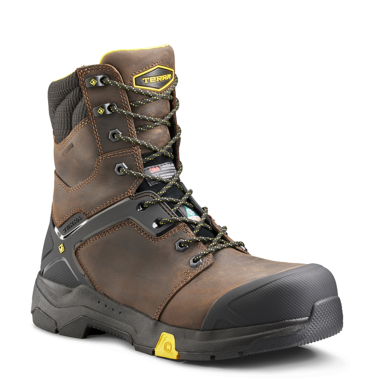 Men's Terra Carbine 8" Waterproof Composite Toe Safety Work Boot image number 7