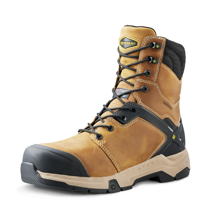 Men's Terra Carbine 8" Waterproof Composite Toe Safety Work Boot image number 8