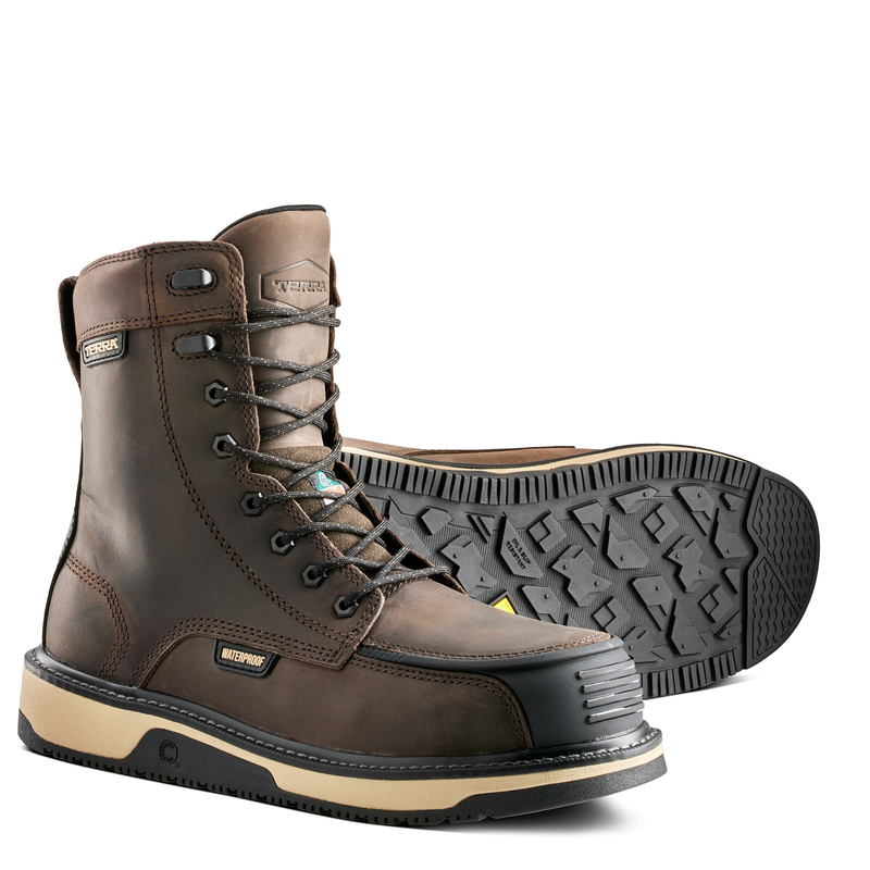 Men's Terra Ironstone 8" Waterproof Composite Toe Safety Work Boot image number 1
