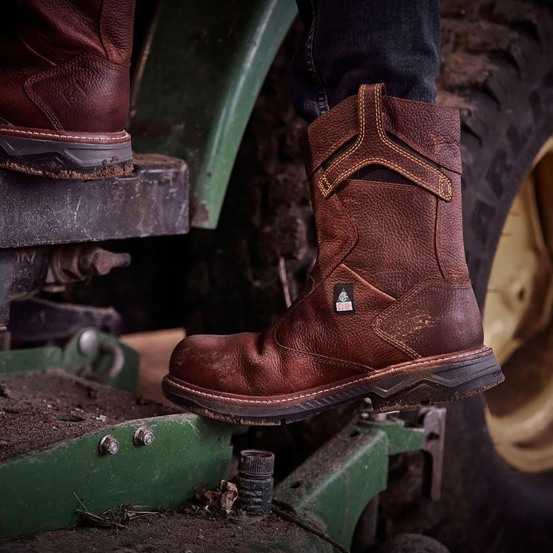 Men s Terra Patton Wellington Waterproof Aluminum Toe Pull On Safety Work Boot Terra Footwear US