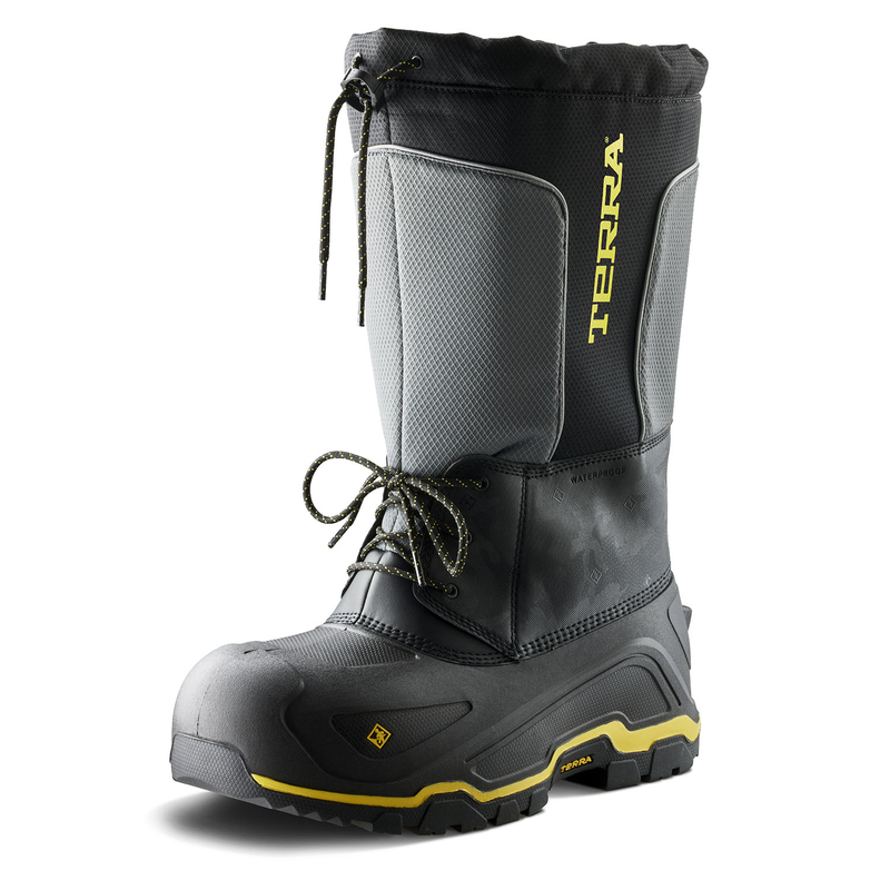 Mens winter steel hot sale toe boots