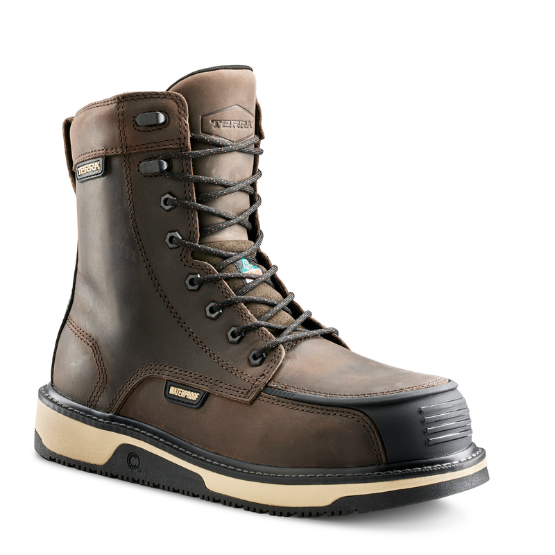 Men's Terra Ironstone 8" Waterproof Composite Toe Safety Work Boot image number 7