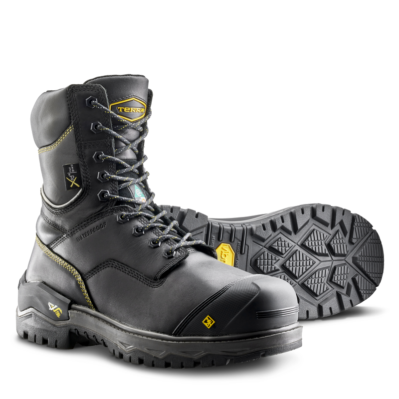 Men's Terra Gantry 8" Waterproof Composite Toe Safety Work Boot with Internal Met Guard image number 1