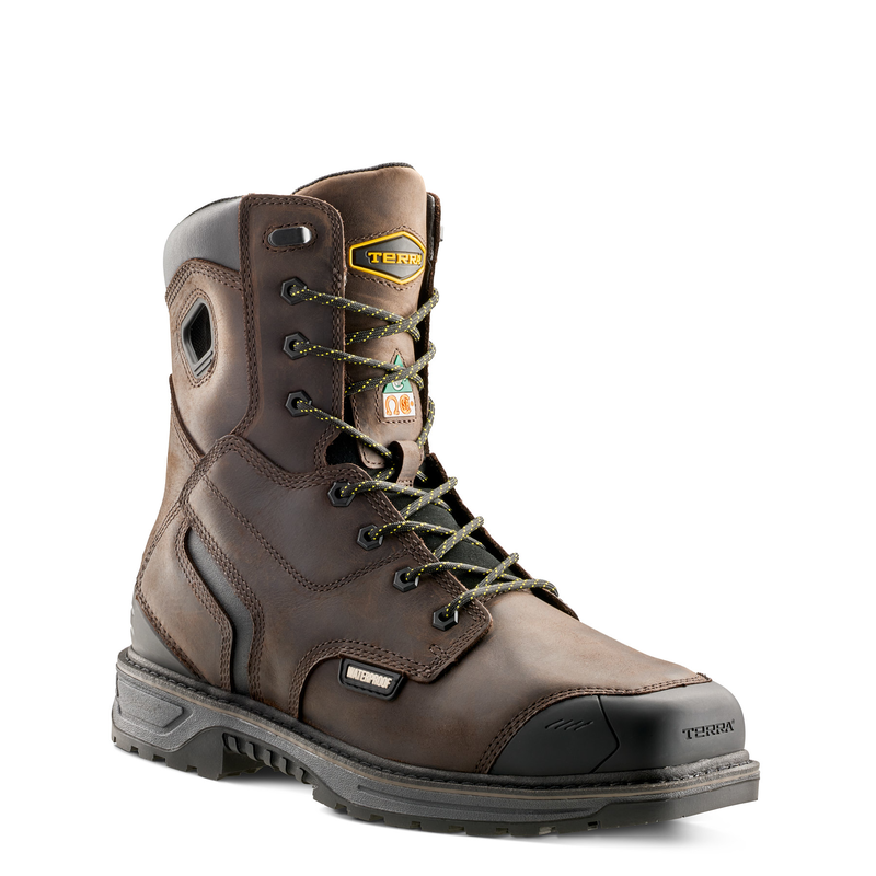Men's Terra Stockton 8" Waterproof Composite Toe Safety Work Boot image number 7