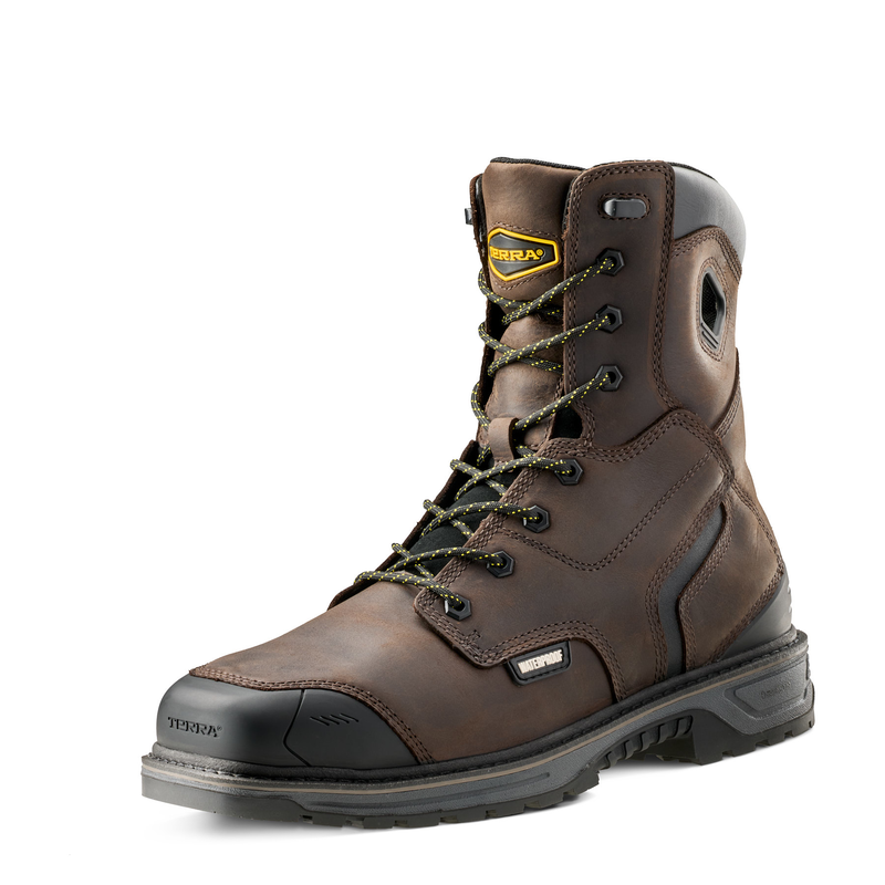Men's Terra Stockton 8" Waterproof Composite Toe Safety Work Boot image number 8