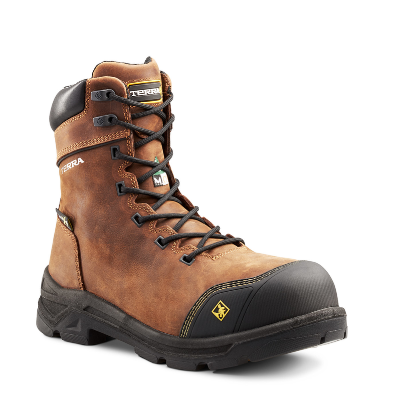 Men's Terra VRTX 8000 8" Nano Composite Toe Safety Work Boot with Internal Met Guard image number 7